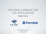 Machine Learning for LHC Simulations