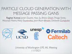 Particle Cloud Generation with Message Passing GANs